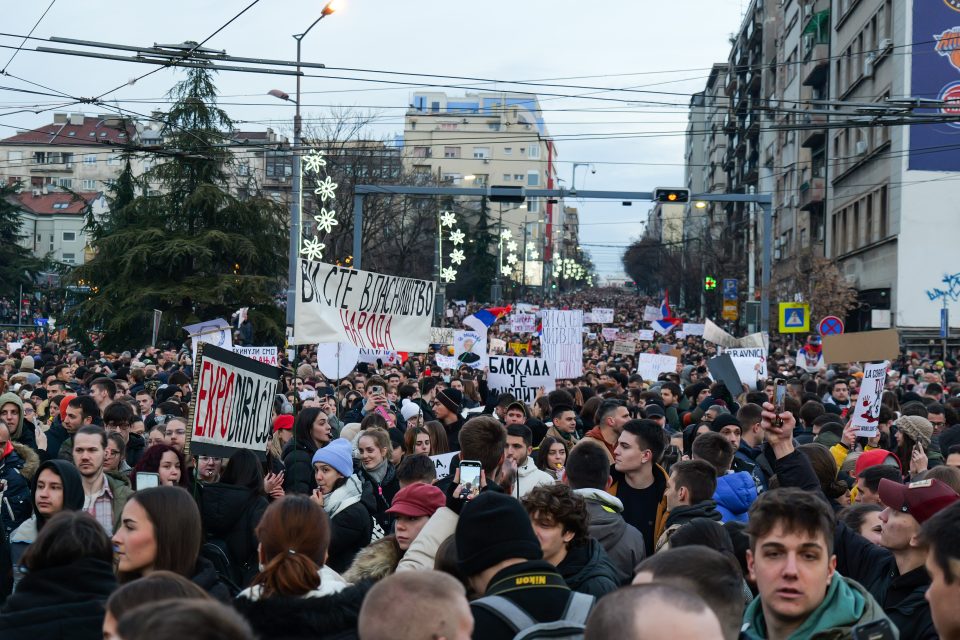 Serbia witnesses a historically large protest as citizens demand ...
